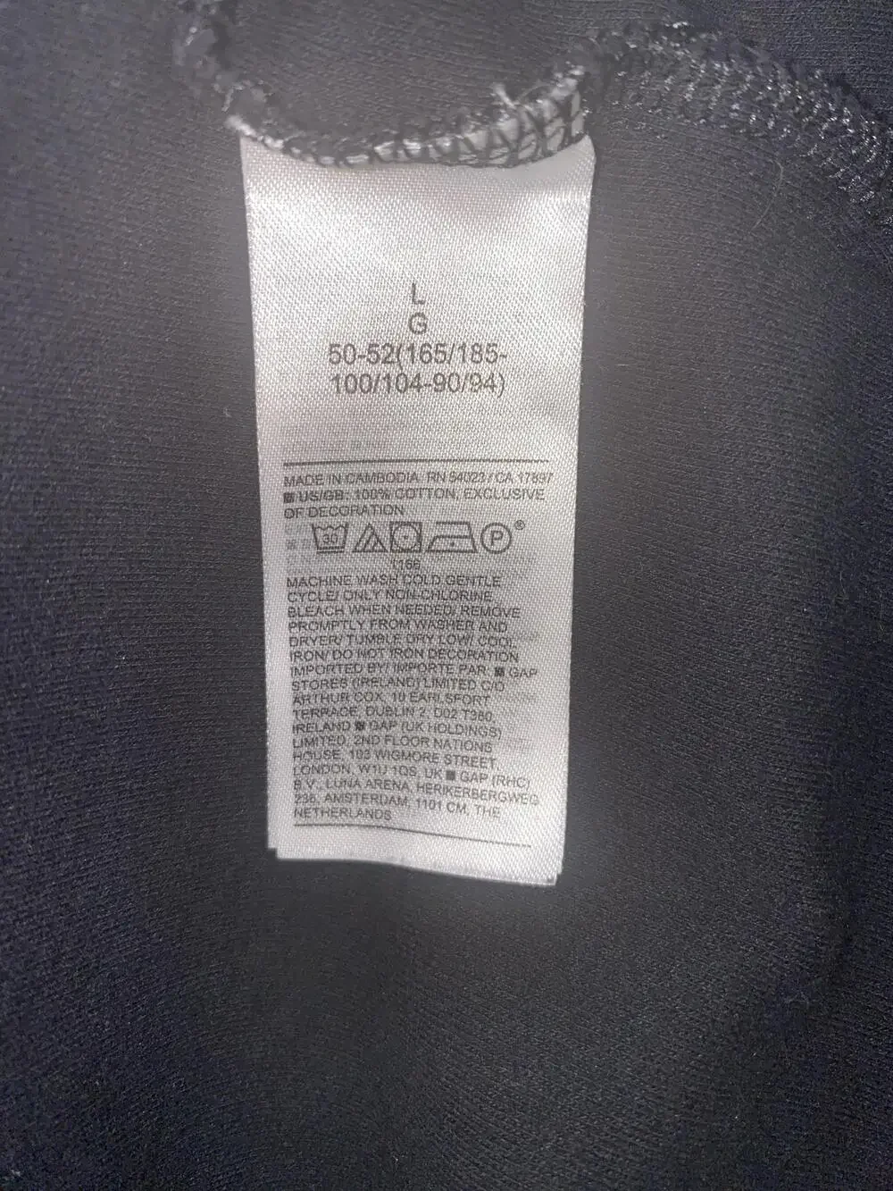 Banana Republic Shirt Mens Large Black Long Sleeve Turtleneck 100% Cotton